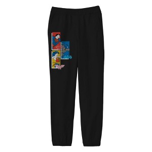 The Justice League Batman, Superman, Wonder Woman Youth Black Graphic Jogger Pants - 1 of 3