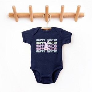 The Juniper Shop Pastel Happy Easter Stacked Baby Bodysuit - 1 of 2