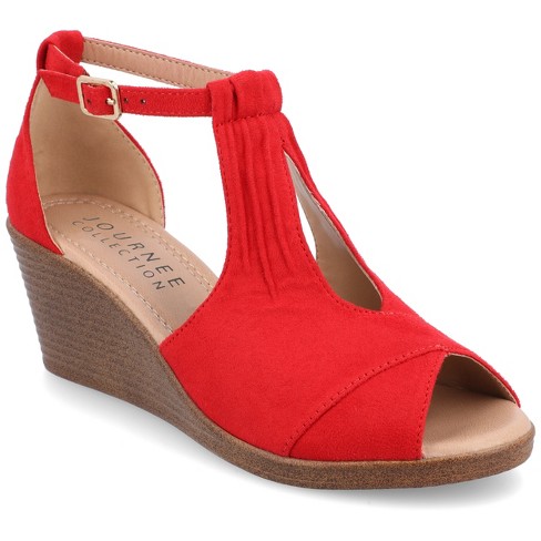 Narrow on sale wedge sandals