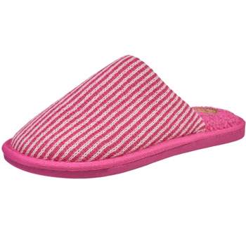 French Connection Women's Rib Knit Scuff Slippers
