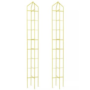 Gardener's Supply Company Zenith Folding Garden Supports, Set of 2 | Large Sturdy Plant Support for Growing Vegetables | Stands 74" High Installed - - 1 of 4