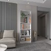 Vynxaria 5-Shelf Bookcase: Matt Gray & White, Expansive Storage for Books & Decor, Compact Design - 2 of 4