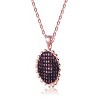 Guili Sterling Silver with Oval Cubic Zirconia Pendant, A Brilliant Coffee-Hued Gemstone for Classy Appeal, Ideal for Evening Wear - 2 of 2