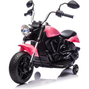 12V Kids Electric Motorcycle, Battery-Powered 3-Wheel Ride-On Bike with Training Wheels, Reverse, Headlight, Horn & Music, Motorcycle Toy - 1 of 1