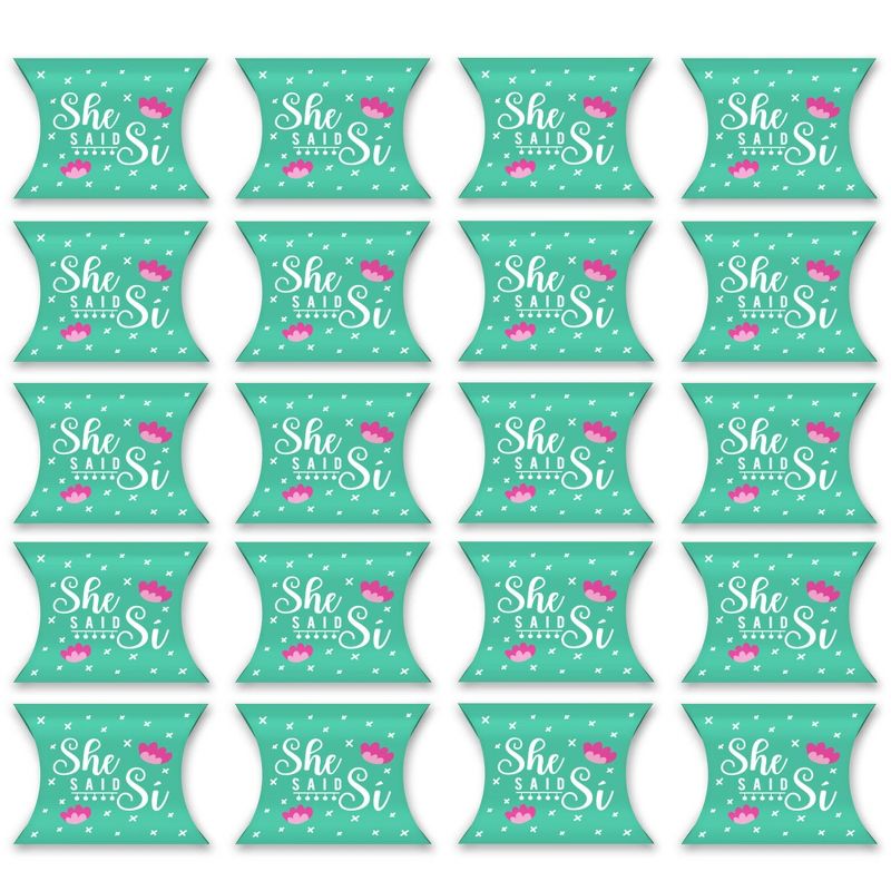 Big Dot of Happiness Final Fiesta - Favor Gift Boxes - Last Fiesta Bachelorette Party Petite Pillow Boxes - Set of 20, 4 of 8