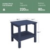 Hyleory Double-Tier Patio Adirondack Side Table, Outdoor HDPE Square End Table - 4 of 4