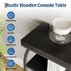 Console Table for Entryway, 4 Tier Rustic Hallway Table with Storage & Semi-Circular Metal Frame, Narrow Foyer Furniture - 4 of 4