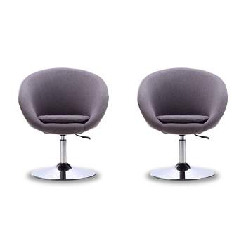 Set of 2 Hopper Wool Blend Adjustable Height Chairs - Manhattan Comfort