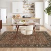 Vintage  Area Rug for Living Room Bedroom Non-Slip Low Pile Machine Washable Rug - 4 of 4