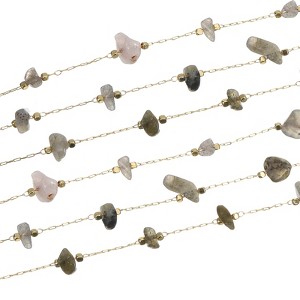 Unique Bargains Brass Smooth Decoration Irregular Gemstone Chains for Jewelry Making Craft - 1 of 4