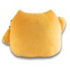 Maneki Neko Printed Cushion Soft Velboa 12 inch / 30cm x 31cm Gold Closed Eye - 2 of 2