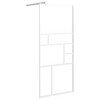 vidaXL Walk-in Shower Wall 35.4"x76.8" ESG Glass White - 2 of 4
