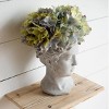 Antique Lady Head Planters Pot Cement Gray Face Planter Statue Planter For Home Décor,Garden Statue-The Pop Home - 4 of 4