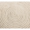 Moti Ellis Ivory Wool Ottoman Pouf with Polyester Fill Ivory 20"D x 20"W x 14"H - 2 of 4