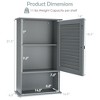 Costway Wall Cabinet Hanging Bathroom Storage Cabinet 27.5'' Height  Adjustable : Target