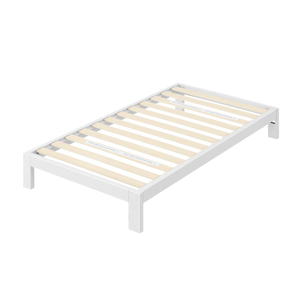 Photos - Bed Zinus Twin Arnav 10" Metal Platform  Frame White - : Low Profile, No Box 