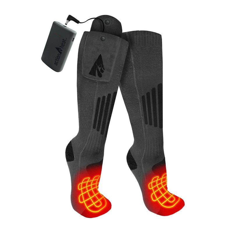 ActionHeat Wool 3.7V Rechargeable Heated Socks 2.0 with Remote - L/XL, 1 of 10