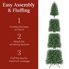 Best Choice Products Unlit Pencil Christmas Tree, Spruce Style Holiday Décor w/ Metal Base - 4 of 4