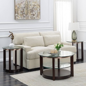 3pc Benton Occasional Table Set Espresso - Picket House Furnishings, Brown