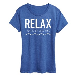 Women's - Instant Message - Relax Lake Time Short Sleeve Graphic T-Shirt - 1 of 4