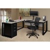 66"x30" Palace L Desk Shell with 42" Return Maple/Black - Regency: Modern Office Furniture, Metal Frame - 4 of 4