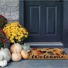 Kate Aurora Festive Fall Autumn Leaves Bristled Outdoor All Season Welcome Mat - 18"x30" - 2 of 3