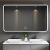HBEZON LED Medicine Cabinet with Lights and Mirrors, Recess/Wall Mount Bathroom Cabinet, 3 Mode Lights, Dimmable, Anti-Fog, Silver - 2 of 4