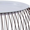 vidaXL Coffee Table with Unique Gold Basket Design, Round Side Table with Removable Top, White MDF Top Surface, Scandinavian Style Easy to Assemble - 4 of 4