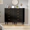 5 Drawer Cabinet with Gold Feet - Particle Board Furniture, Blister Board, Storage Drawer Cabinet, Wooden Drawer Cabinet, Home and Office Storage - 2 of 4