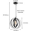 Fine Art Lighting 1-Light Globe Industrial Pendant Hanging Light , Black - 4 of 4