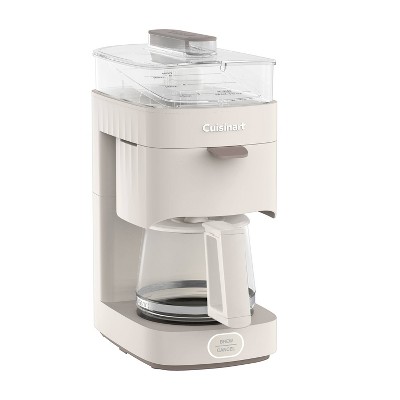 Off-White 5-Cup Compact Drip Coffee Maker with Glass Carafe