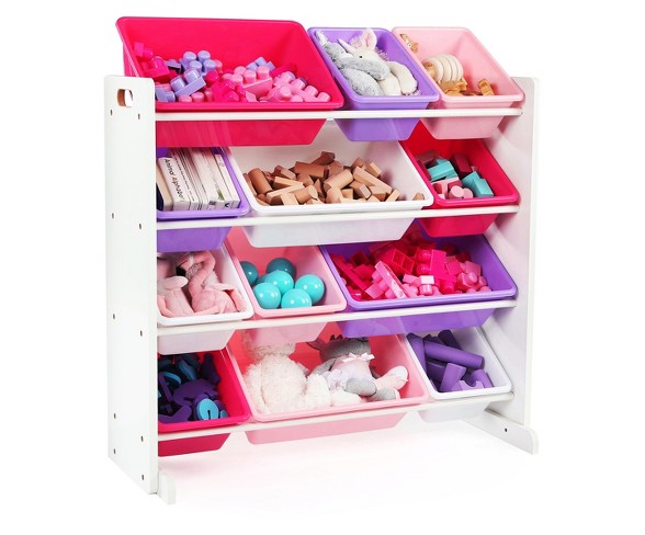 Toy Organizer - Friends Collection - White/Bright Colors - Tot Tutors
