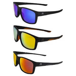 3 Pairs of Alpha Omega AO4 Sunglasses with Blue Mirror, Orange Mirror, Brown Mirror Lenses - 1 of 4