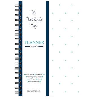 Kahootie Co. Kahootie Co Weekly Planner 6" x 9" Teal and White (ITKWTW)