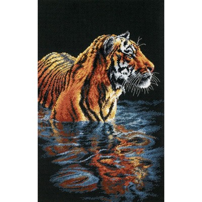 Dimensions Counted Cross Stitch Kit 9"X14"-Tiger Chilling Out (18 Count)