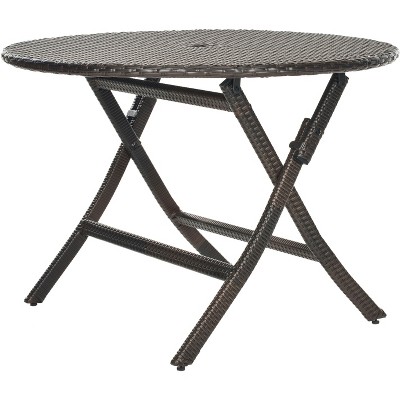 Ellis Brown Round Rattan Folding Patio Table