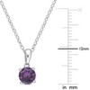 EVERLY JEWELRY | Sterling Silver Pendant with Created Gemstone – Multiple Stone Options - 3 of 4