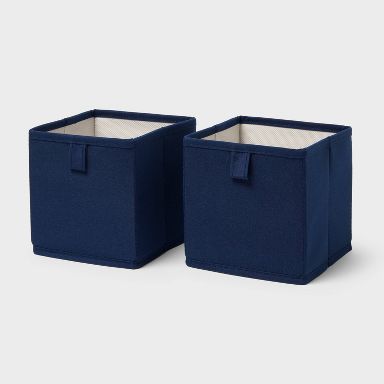 6" 2pk Mini Fabric Bin Blue - Brightroom™