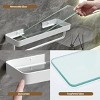 Racxily Bathroom Shelves Wall Mounted Glass Shelves for Bathroom Floating Shelf with Towel Holder Glass Shower Shelf - 4 of 4