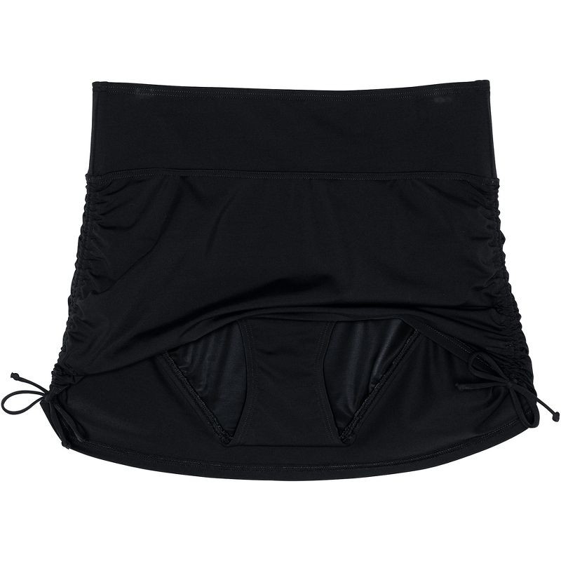 Lands' End Women's Plus Size Chlorine Resistant Tummy Control Adjustable Swim Skirt Swim Bottoms, 4 of 6