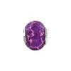 Black Bow Jewelry Purple, Pink, Glitter Overlay Glass & Sterling Silver Bead Charm, 15mm - 2 of 4