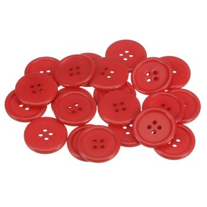 Unique Bargains Resin Craft Snap Round Flat 4-Hole Sewing Buttons 50 Pcs - 1 of 4