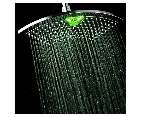 12" LED/LCD Rainfall showerhead  Chrome - DreamSpa