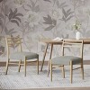 Set of 2 Gray Upholstered Farmhouse Dining Chairs,Ladder Back Solid Wood Frame Side Chairs for Kitchen & Dining Room–The Pop Home - 2 of 4
