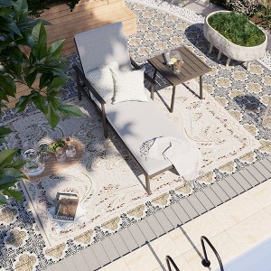 HAPPATIO Aluminum Adjustable Outdoor Chaise Lounge Chair - 1 of 4