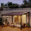 Pamapic Hardtop Outdoor Gazebo Pergola Aluminum Framed with Sloping Pitched Roof for Garden, Patio - 3 of 4