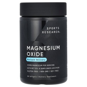 Sports Research Magnesium Oxide, 420 mg, 90 Softgels - 1 of 3