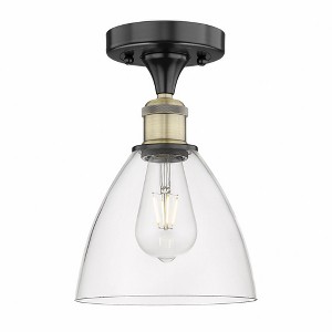 Bristol Glass - 1 Light Semi-Flush Mount In Industrial Style-10.25 Inches Tall and 7.5 Inches Wide - 1 of 1