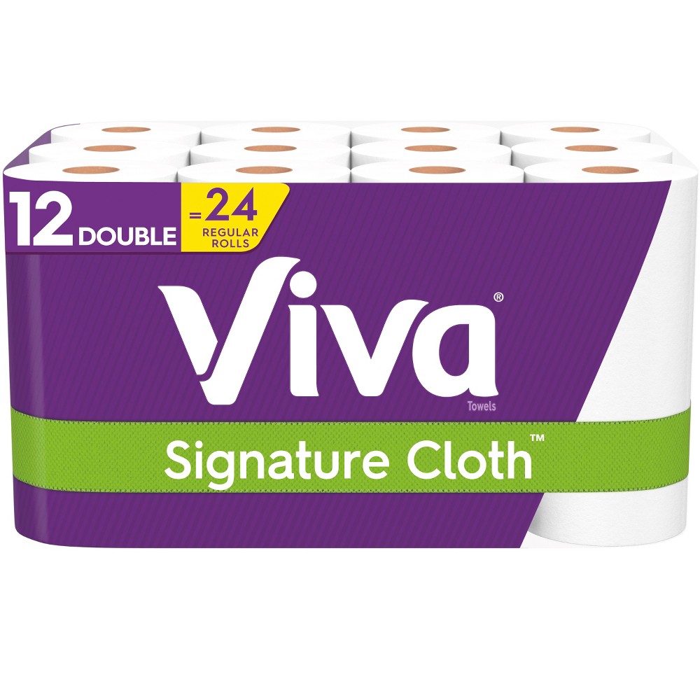 Viva Signature Cloth Choose-A-Sheet Paper Towels - 12 Double Rolls