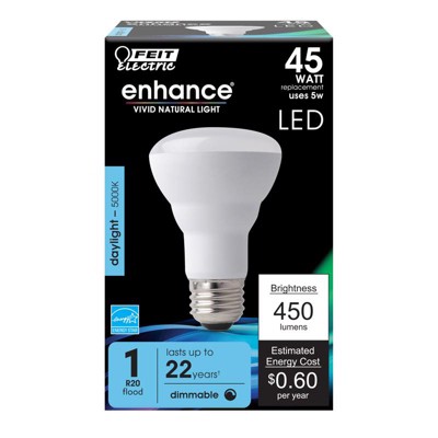 Feit Electric Enhance R20 E26 (Medium) LED Bulb Daylight 45 Watt Equivalence 1 pk